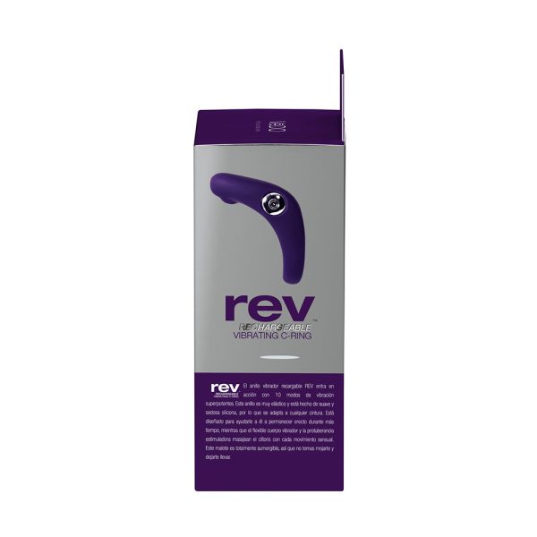 VeDO Rev Rechargeable Vibrating C-Ring Purple - Image 7