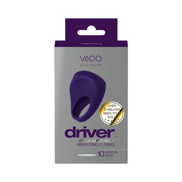VeDO Driver Rechargeable Vibrating C-Ring Purple - Image 5