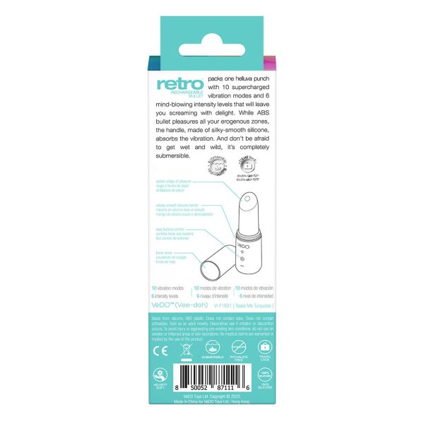 VeDO Retro Rechargeable Bullet Turquoise - Image 8