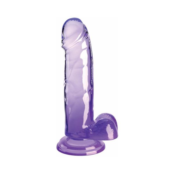 King Cock Clear with Balls 7in Purple - Image 2