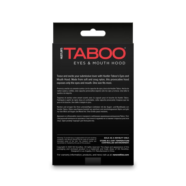 Hustler Taboo Eyes&Mouth Hood Black - Image 3