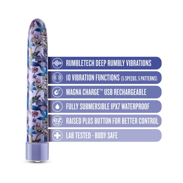 Limited Addiction Floradelic Rechargeable 7 in. Vibrator Purple - Image 10