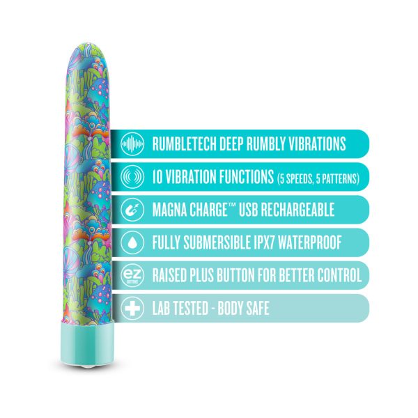 Limited Addiction Utopia Rechargeable 7 in. Vibrator Aqua - Image 10