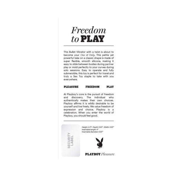 Playboy One & Only Rechargeable Silicone Bullet Vibrator Acai - Image 2