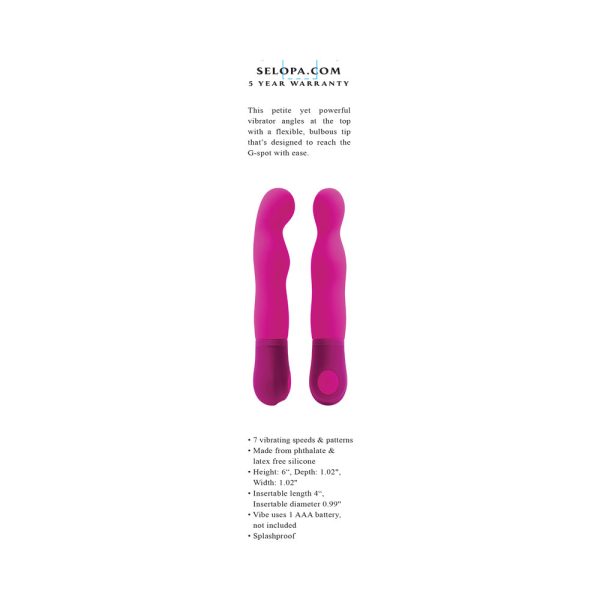 Selopa G Wow Silicone G-Spot Vibrator Pink - Image 8