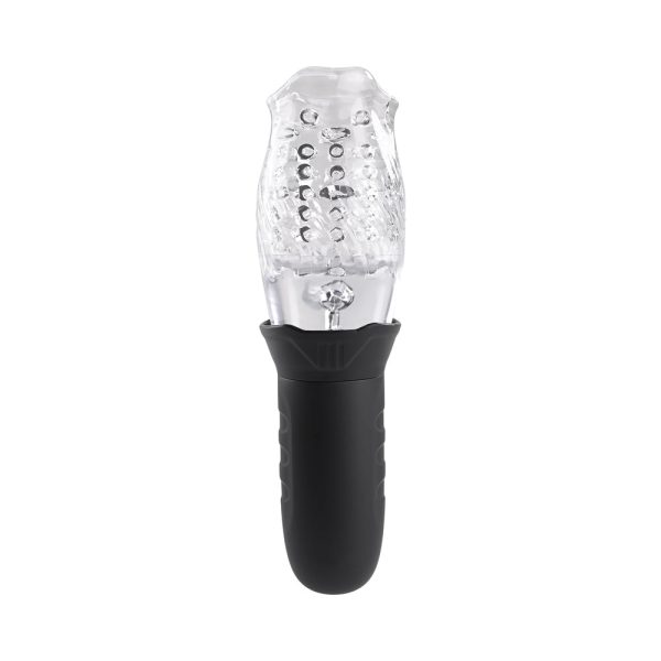 Zero Tolerance Cyclone Rechargeable Vibrating Spinning Stroker Black Clear - Image 2