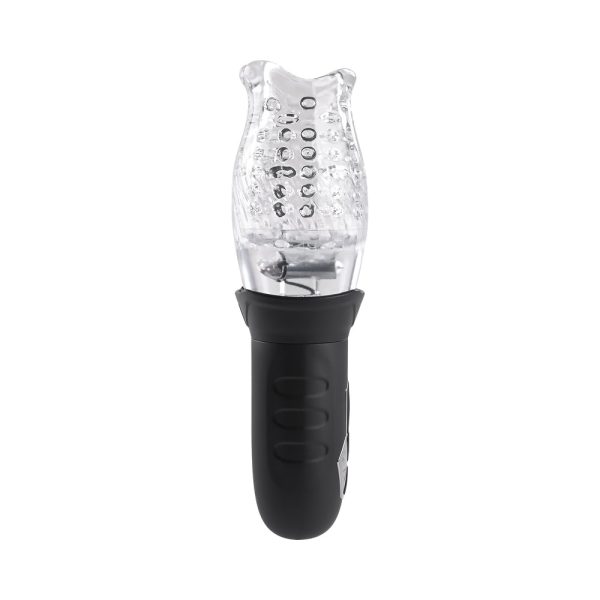 Zero Tolerance Cyclone Rechargeable Vibrating Spinning Stroker Black Clear - Image 3