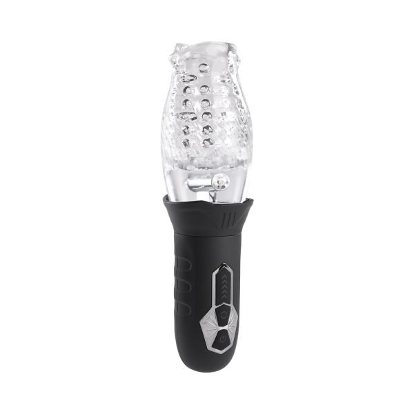 Zero Tolerance Cyclone Rechargeable Vibrating Spinning Stroker Black Clear - Image 4
