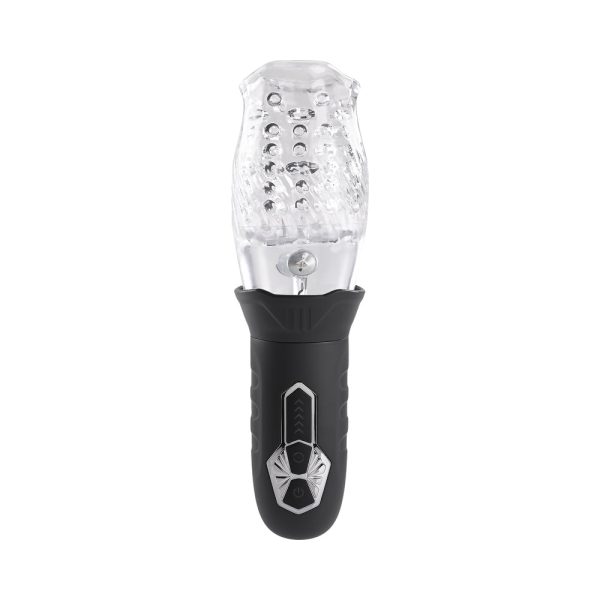 Zero Tolerance Cyclone Rechargeable Vibrating Spinning Stroker Black Clear - Image 5
