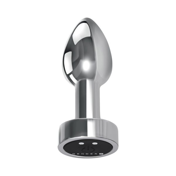 Gender X Rockin'' Metal Plug Mini Rechargeable Vibrating Anal Plug Aluminum Silver - Image 3