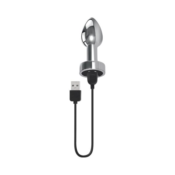 Gender X Rockin'' Metal Plug Mini Rechargeable Vibrating Anal Plug Aluminum Silver - Image 6