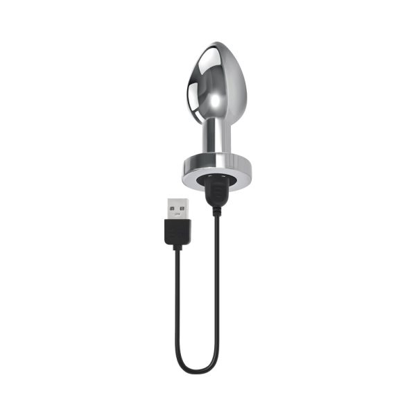 Gender X Rockin'' Metal Plug XL Rechargeable Vibrating Anal Plug Aluminum Silver - Image 6
