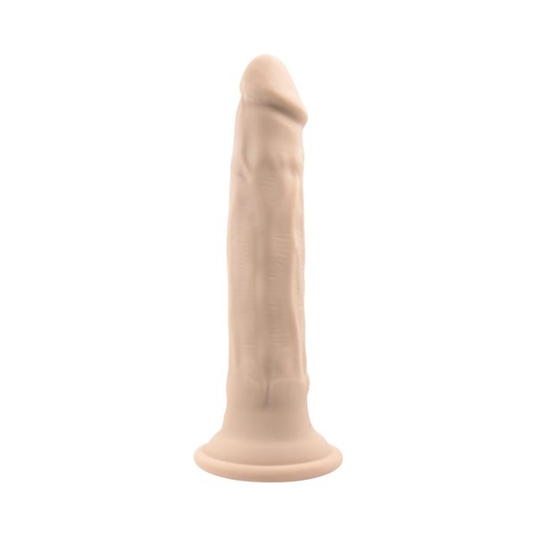 Evolved In Thrust We Trust Rechargeable Silicone Thrusting Vibrating Dildo with Remote Light - Image 6