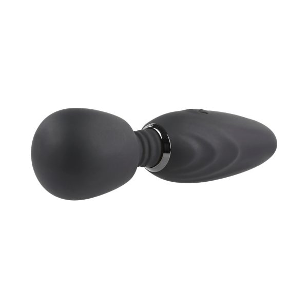 Selopa Buzz One Out Rechargeable Silicone Mini Wand Vibrator Black - Image 6