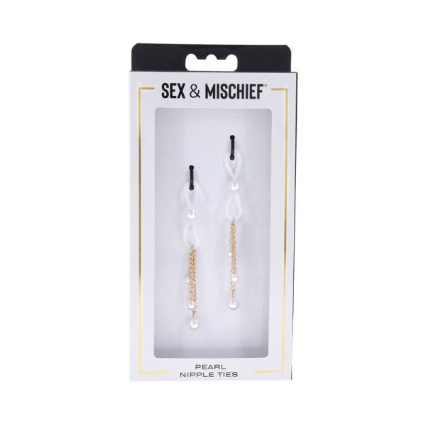 Sportsheets Sex & Mischief Pearl Nipple Ties - Image 2