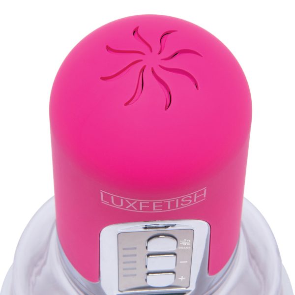 Lux Fetish Rechargeable 4-function Auto Pussy Pump with Clit Clamp - Image 5