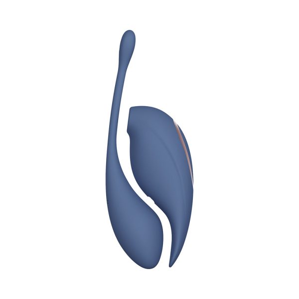 Twitch 2 Rechargeable Suction and Flapping Vibrator with Remote Control Vibrating Egg Blue/Grey - Image 3