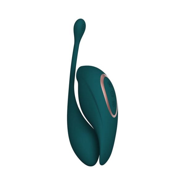 Twitch 2 Rechargeable Suction and Flapping Vibrator with Remote Control Vibrating Egg Forest Green - Image 2