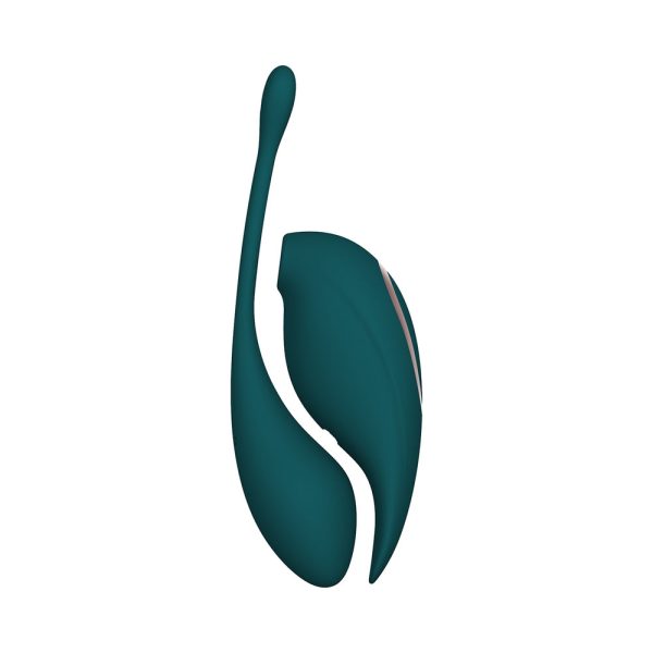 Twitch 2 Rechargeable Suction and Flapping Vibrator with Remote Control Vibrating Egg Forest Green - Image 3