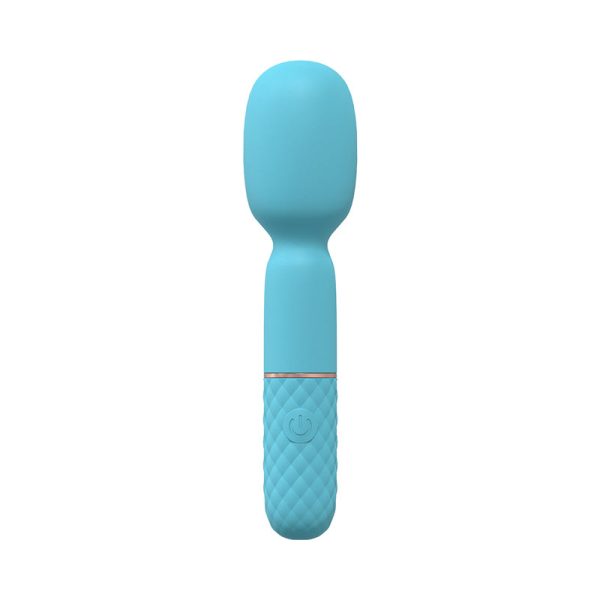 LoveLine Bella 10 Speed Vibrating Mini-Wand Silicone Rechargeable Waterproof Blue - Image 2