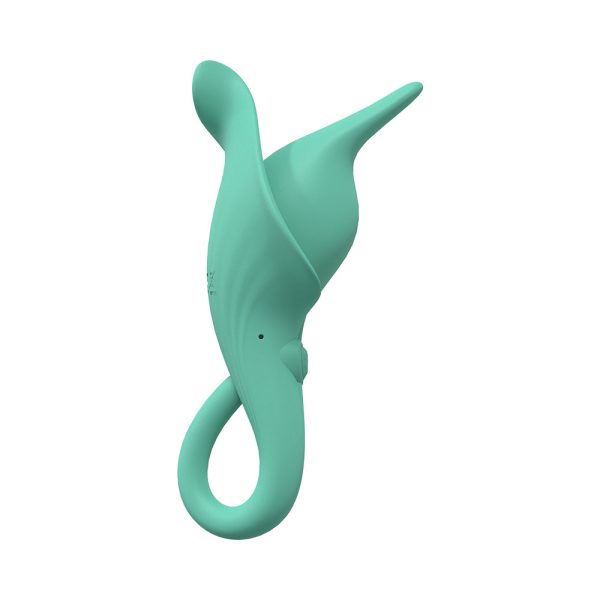 LoveLine Lily 10 Speed Clitoral Vibe Sealed Silicone Rechargeable Submersible Green - Image 4