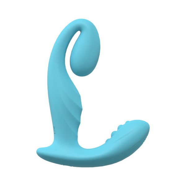 LoveLine Bliss 10 Speed Dual Motor Vibe Sealed Silicone Rechargeable Submersible Blue - Image 2