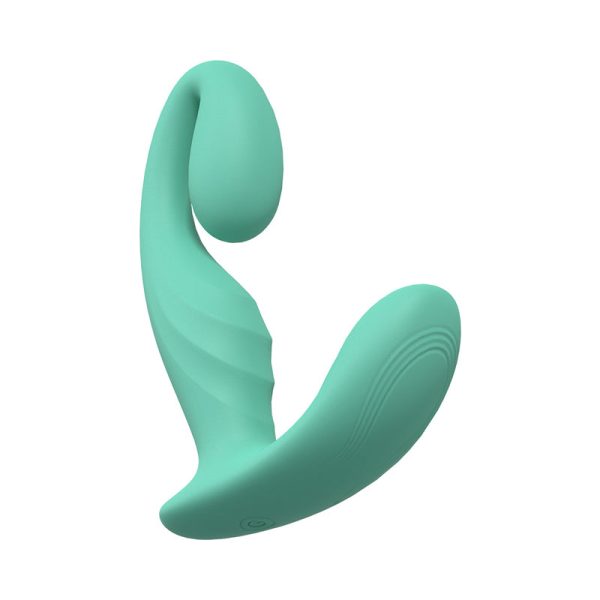 LoveLine Bliss 10 Speed Dual Motor Vibe Sealed Silicone Rechargeable Submersible Green - Image 2