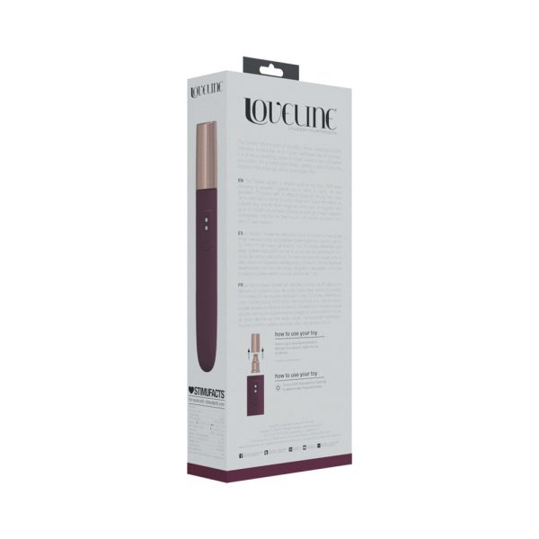 LoveLine The Traveler 10 Speed Travel Vibe Silicone Rechargeable Waterproof Burgundy - Image 5
