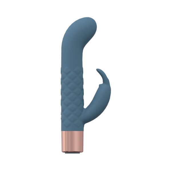 LoveLine Devotion 10 Speed Mini-Rabbit Silicone Rechargeable Waterproof Blue/Grey - Image 2