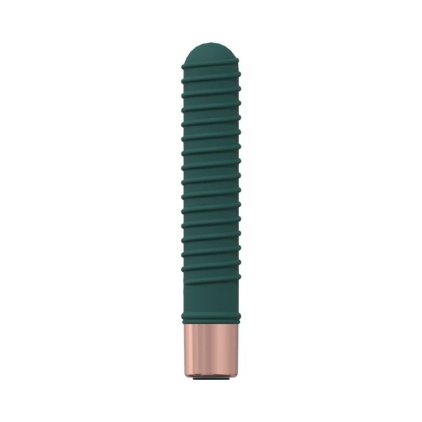 LoveLine Poise 10 Speed Mini-Vibe Silicone Rechargeable Waterproof Forest Green - Image 2