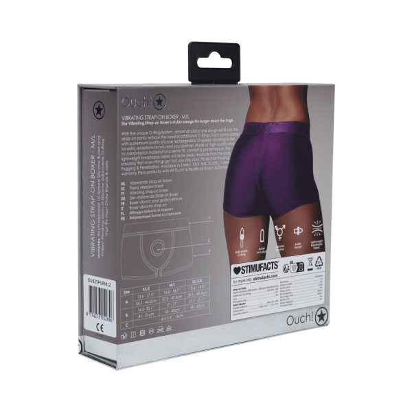 Ouch! Vibrating Strap-on Boxer Purple M/L - Image 4