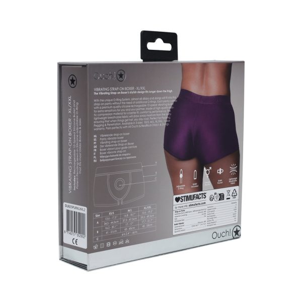 Ouch! Vibrating Strap-on Boxer Purple XL/XXL - Image 4