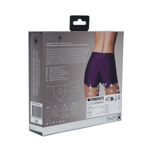 Ouch! Vibrating Strap-on Boxer Purple XS/S - Image 4