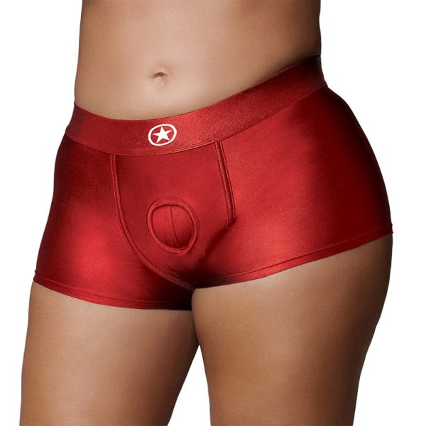 Ouch! Vibrating Strap-on Boxer Red XL/XXL - Image 2