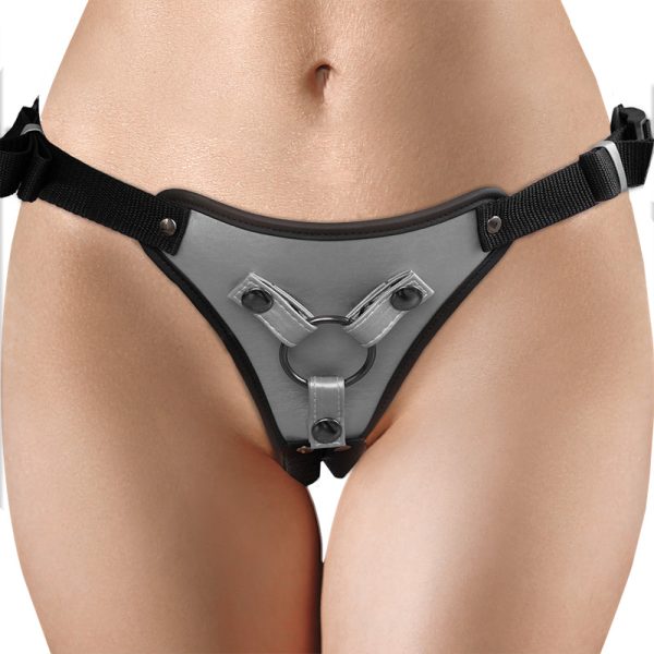 Ouch! Metallic Strap-on Harness Gunmetal - Image 2