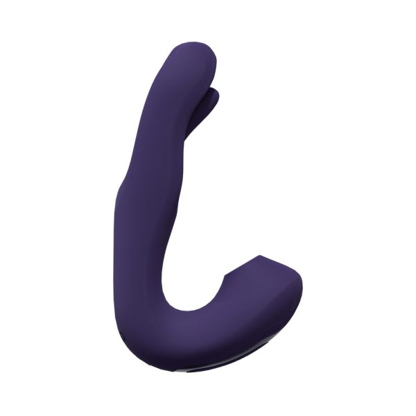 VIVE YUNA Rechargeable Dual Motor Airwave Vibrator with G-Spot Flapping Stimulator Purple - Image 4