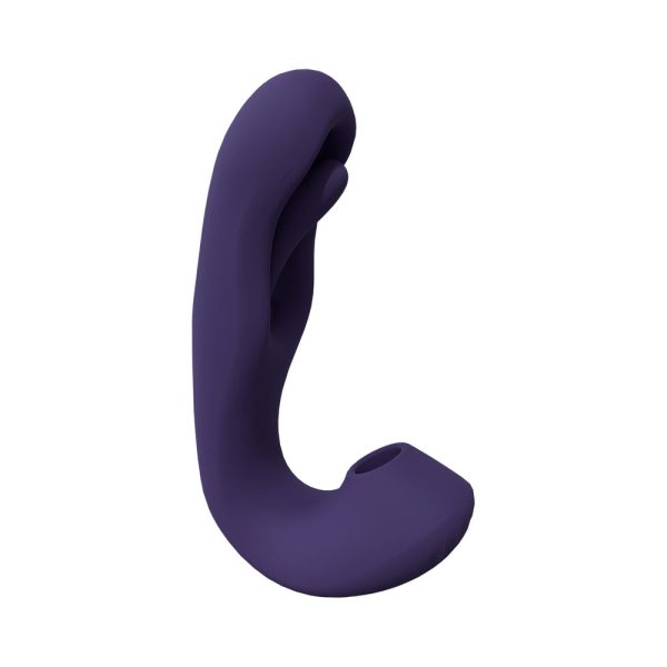 VIVE YUNA Rechargeable Dual Motor Airwave Vibrator with G-Spot Flapping Stimulator Purple - Image 5