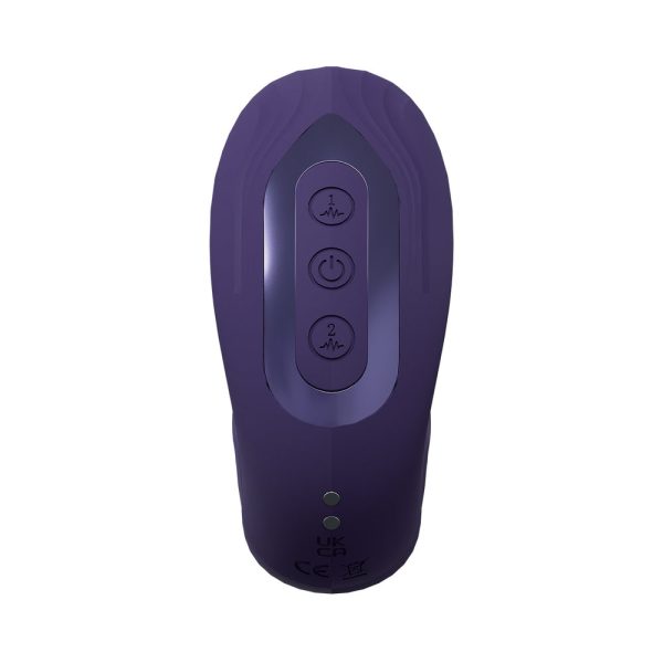 VIVE YUNA Rechargeable Dual Motor Airwave Vibrator with G-Spot Flapping Stimulator Purple - Image 6