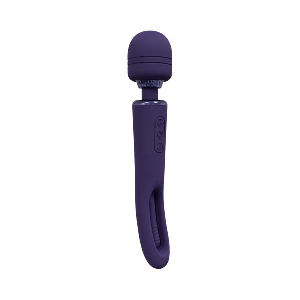 VIVE KIKU Rechargeable Double Ended Wand with Innovative G-Spot Flapping Stimulator Purple - Image 3