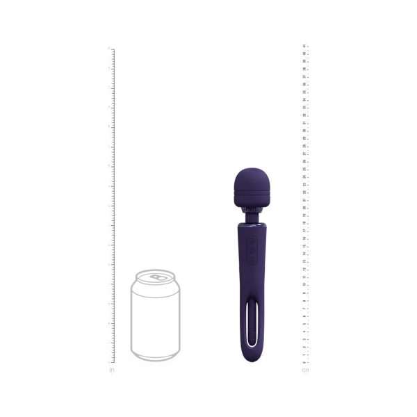 VIVE KIKU Rechargeable Double Ended Wand with Innovative G-Spot Flapping Stimulator Purple - Image 4