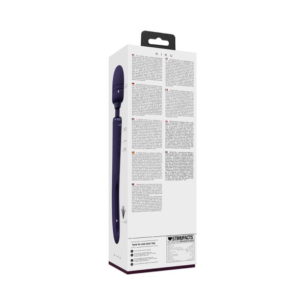 VIVE KIKU Rechargeable Double Ended Wand with Innovative G-Spot Flapping Stimulator Purple - Image 5