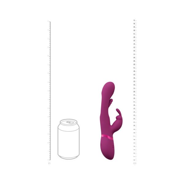 VIVE MIKA Rechargeable Triple Motor Vibrating Rabbit with G-Spot Flapping Stimulator Pink - Image 5