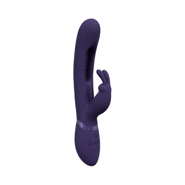 VIVE MIKA Rechargeable Triple Motor Vibrating Rabbit with G-Spot Flapping Stimulator Purple - Image 2