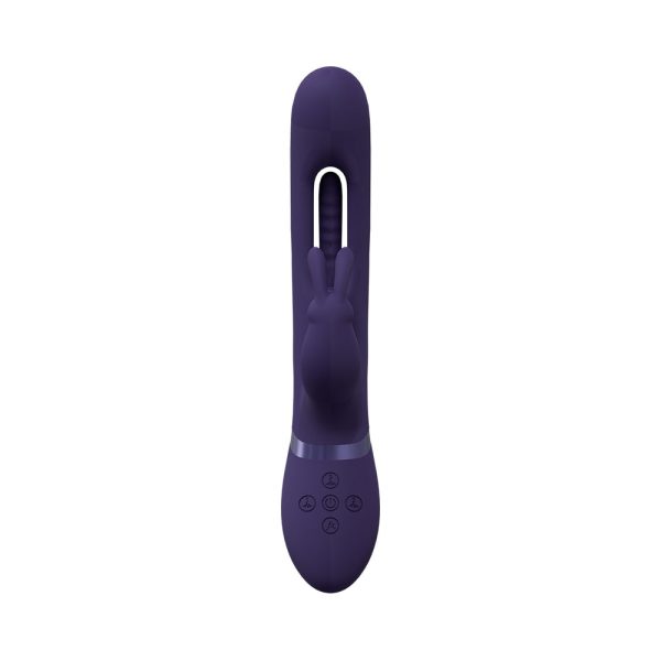 VIVE MIKA Rechargeable Triple Motor Vibrating Rabbit with G-Spot Flapping Stimulator Purple - Image 3