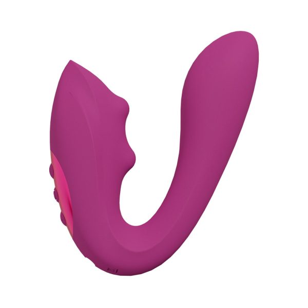 VIVE YUKI Rechargeable Dual Motor G-Spot Vibrator with Massaging Beads Pink - Image 2
