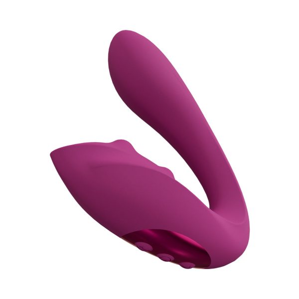 VIVE YUKI Rechargeable Dual Motor G-Spot Vibrator with Massaging Beads Pink - Image 3