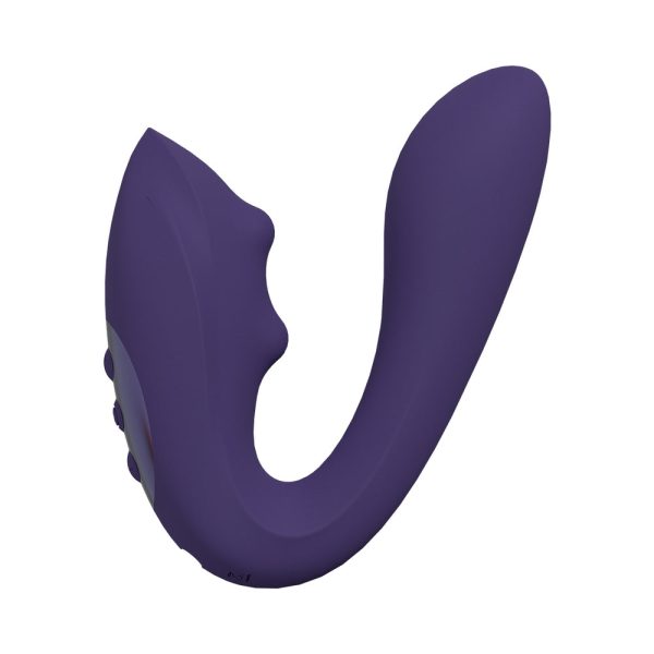 VIVE YUKI Rechargeable Dual Motor G-Spot Vibrator with Massaging Beads Purple - Image 2