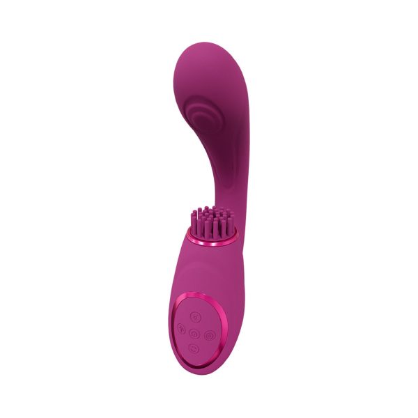 VIVE GEN Rechargeable Triple Motor G-Spot Vibrator with Pulse Wave and Vibrating Bristles Pink - Image 5