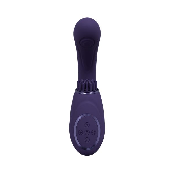 VIVE GEN Rechargeable Triple Motor G-Spot Vibrator with Pulse Wave and Vibrating Bristles Purple - Image 3