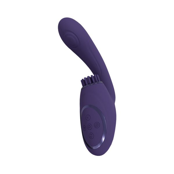 VIVE GEN Rechargeable Triple Motor G-Spot Vibrator with Pulse Wave and Vibrating Bristles Purple - Image 4